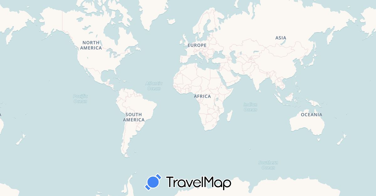 TravelMap itinerary: driving, bus, plane, motorbike in Cambodia, Laos, Thailand, Vietnam (Asia)